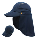 Casquette de protection solaire UPF 50+ pour enfants et garçons, chapeau de pêche réglable et amovible à séchage rapide avec rabat pour le cou