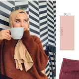Hijab en jersey extensible pour femmes musulmanes, bonne couture, foulards, turban doux, couvre-chef