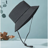 Chapeau de soleil d'été pour hommes et femmes, casquette Panama en maille à séchage rapide, chapeau seau plat en maille respirante, casquette de pêcheur grande taille