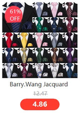 Ensemble élégant de cravates et boutons de manchette en soie à fleurs multiples pour homme, cravate jacquard à fleurs pour mariage, entreprise, fête, événement, Barry.Wang
