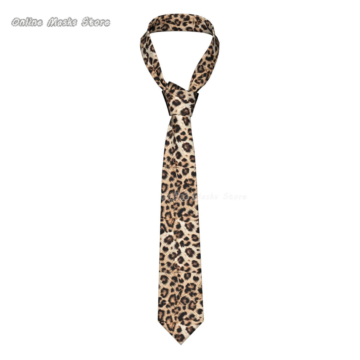 Cravates léopard pour hommes, soie et polyester, étroites, 8 cm, motif tigre, pour costumes, accessoires, fête de mariage, cosplay