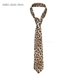 Cravates léopard pour hommes, soie et polyester, étroites, 8 cm, motif tigre, pour costumes, accessoires, fête de mariage, cosplay