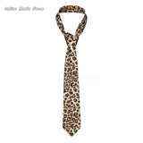 Cravates léopard pour hommes, soie et polyester, étroites, 8 cm, motif tigre, pour costumes, accessoires, fête de mariage, cosplay