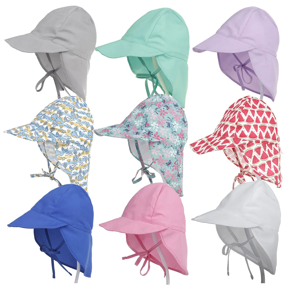 Summer Baby Sun Hat for Girls Boys Outdoor Travel Beach Quick-Dry Hats UV Protection Bucket Caps Adjustable Breathable Mesh Cap
