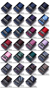 Cravate pour homme, tout nouveau style, cadeau de mariage, ensemble de pochettes, boîte à cravates, accessoires de costume noirs pour hommes