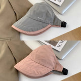 Fashion Empty Top Wide Brim Sun Hat For Women Anti UV Sunscreen Bucket Hat Female Sun Protection Outdoor Beach Cap Fisherman Hat