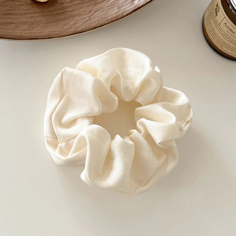 1 chouchou en satin de soie pour femme, accessoire pour cheveux coréens, élastique pour queue de cheval