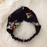 Clearance Fresh Colorful Turban Headbands Women Spring Summer Chiffon Headband Head Wrap Wide Lattice Hairband Hair Accessories