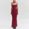 Suninheart Elegant 2 Pieces Dress Set with Scarf Women Fashion Matching Sets Sexy Cropped Top and Long Dress Set Casual Dress