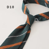 Cravate en polyester jacquard 8 cm, style décontracté, rouge et marron, pour homme, accessoire de costume, de fête, de mariage ou de banquet