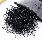 Lot de 1 000 élastiques à cheveux jetables colorés pour filles, accessoires pour cheveux, élastiques pour queue de cheval