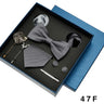 Coffret cadeau pour homme et femme, pochette, cravate, boutons de manchette, broche, couleur unie, pour mariage, affaires, vente en gros