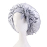 Women Satin Solid Sleeping Cap Soft Silk Nightcap Bonnet With Headband For Women Children Silk Scarf Sleep Hat
