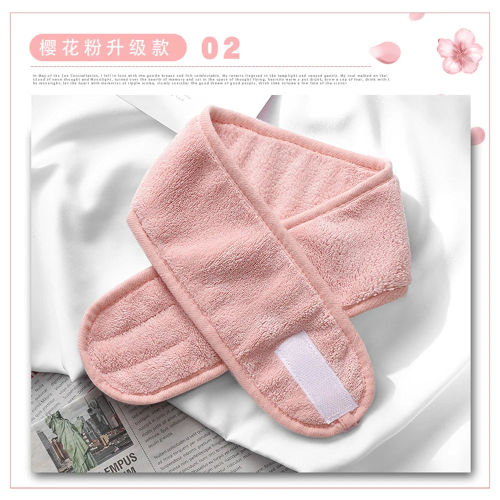 Soft Toweling Hair Accessories Girls Headbands for Face Washing Bath Makeup Hair Band Women Adjustable SPA Facial Headband