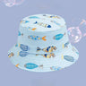 1-5 Years Cartoon Printing Baby Bucket Hat Cotton Breathable Kids Fisherman Hat Infant Toddle Sun Hat with Drawstring Baby Cap