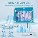 Kit de soins quotidiens pour nouveau-né, 10 pièces, brosse de toilettage pour bébé, peigne, coupe-ongles sûr, cadeau pour bébé