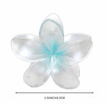 Gradient Frangipani Hair Clip 1PC Plumeria Hairpin Ins Style Ponytail Holder Barrette Sweet Shark Claws Party Hair Accessories