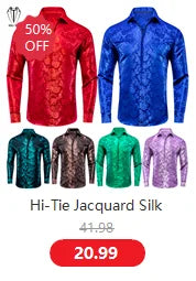Hi-Tie Jacquard Silk Nœud papillon pour homme, ensemble de boutons de manchette et mouchoir, nœud papillon pré-noué, noir, blanc, gris, bleu, rouge, vert, rose, violet