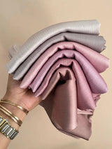 Plissierter, zerknitterter Satin-Hijab-Schal, Medina-Seidenschals, einfarbige Tücher, Stirnband, Schal, Wickeltuch, muslimische Frauen, Schleier, Turban, Hijabs