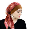 Chapeau turban en satin imprimé pour femme, extensible, à larges bords, tendance, pré-noué, enveloppant, décontracté, style pirate