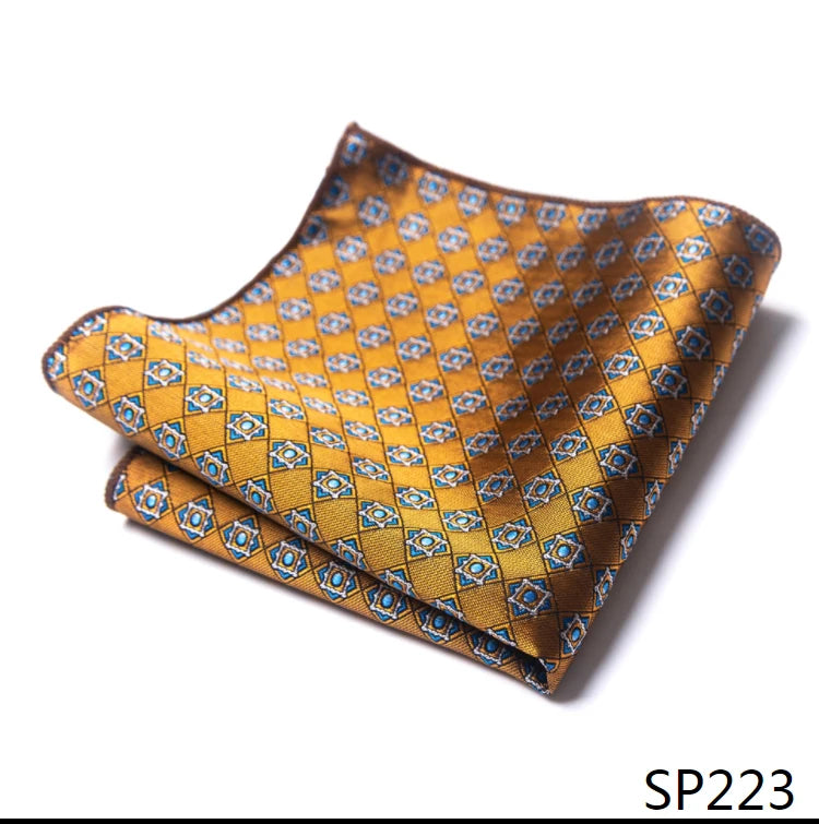 Vangise Brand Newest style  Silk Hanky Man Floral Gray Fit Business lover's day Pocket Square Handkerchiefs