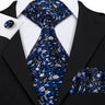 Ensemble élégant de cravates et boutons de manchette en soie à fleurs multiples pour homme, cravate jacquard à fleurs pour mariage, entreprise, fête, événement, Barry.Wang