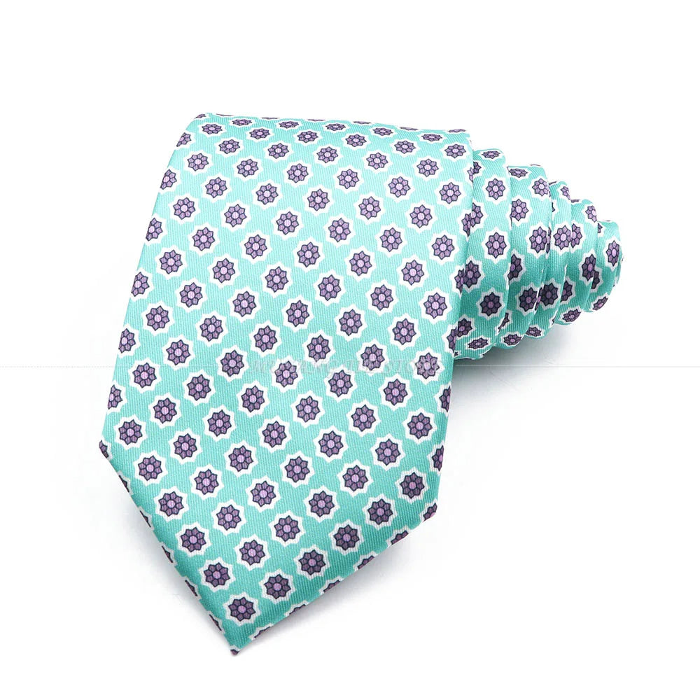 Cravate de luxe en soie imprimée fine de 7 cm pour homme, accessoire classique pour le bureau, les loisirs, les costumes et les fêtes de mariage