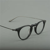 Japanese fashion eyeglass frame with circular frames made of pure titanium for both men and women