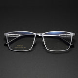 Pure Titanium Eyeglass frames Men Ultralight Square Men's Glasses Frames Business Decorative Eyewear Titanium Fake Eyepieces Men