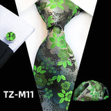 Ensemble de cravates en soie rose floral pour hommes, ensemble de cravates de fête de mariage, mouchoir, broche, boutons de manchette, accessoires pour hommes de haute qualité Gravata