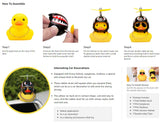 Rubber Duck Toy Car Ornaments Yellow Duck Car Dashboard Decorations Motor Accessories Yellow Duck Ornaments with Helmet for Bike
