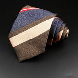 Cravate rayée pour homme, motif cachemire floral, marron et gris, idéale pour les loisirs, les affaires, le quotidien, les mariages, les fêtes, les accessoires, cadeau