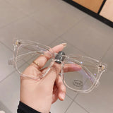 New Clear Lens Near Sight Myopia Glasses Large Sqaure Minus Diopter Eyewear Fashion Ultralight Trendy Eyeglasses for Men Women