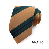 Cravate pour homme 8 cm, motif rayé, jacquard tissé, cravate Ascot, pour homme, pour fête de mariage