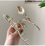 New Tulip Hair Claw Flower grace Shark Clip Headdress Vintage Ponytail Claw Clip Trendy sweet HAIR CLIP FOR GIRL Hair Jewelry