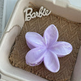 Gradient Frangipani Hair Clip 1PC Plumeria Hairpin Ins Style Ponytail Holder Barrette Sweet Shark Claws Party Hair Accessories