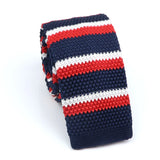 Cravate en tricot pour homme, tendance, fine, rayée, tissée, tricotée, colorée, chaude, design, idée cadeau