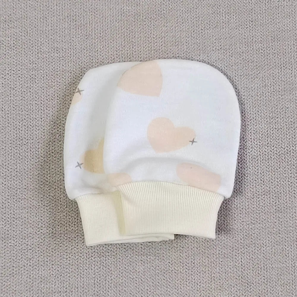 Lot de 5 paires de gants pour nouveau-né, moufles anti-rayures, en coton, unisexes, pour garçons et filles, de 0 à 3 mois