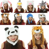 Ear Protection Cartoon Plush Moving Hat Animal Neck Warmer Movable Ears Airbag Cap Animal Earflap Hat Cosplay Party