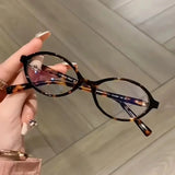 Oval Small Frame Retro Female Korean Plain Glasses Anti-blue Light Eyeglasses Eye Protection Ladies Optical Spectacle Eyeglass