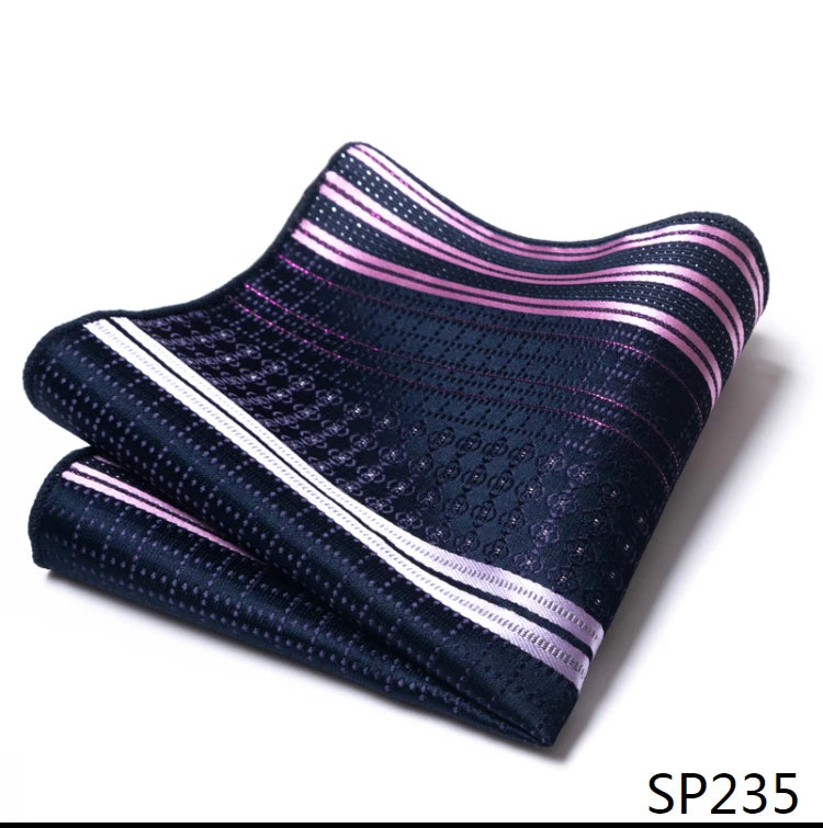 Vangise Brand Newest style  Silk Hanky Man Floral Gray Fit Business lover's day Pocket Square Handkerchiefs
