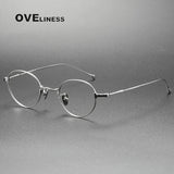 Pure Titanium Glasses Frame Men Women Vintage Round Brand Design Eyeglasses Frames New Titan Eyewear High Quality Spectacles