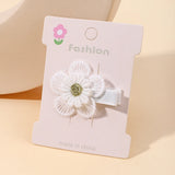 1pcs Ins Daisy Flower Hair Clips Baby Girl Hairpins for Kids Lace White Barette Princess Hooks Infant Accessories Korean