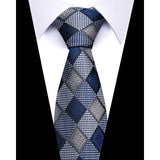 Cravate pour homme, nouveau design, vente en usine, offre spéciale, 7,5 cm, cravate, chemise à carreaux jaune, accessoires pour homme, anniversaire d'Abraham Lincoln