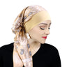 Chapeau turban en satin imprimé pour femme, extensible, à larges bords, tendance, pré-noué, enveloppant, décontracté, style pirate