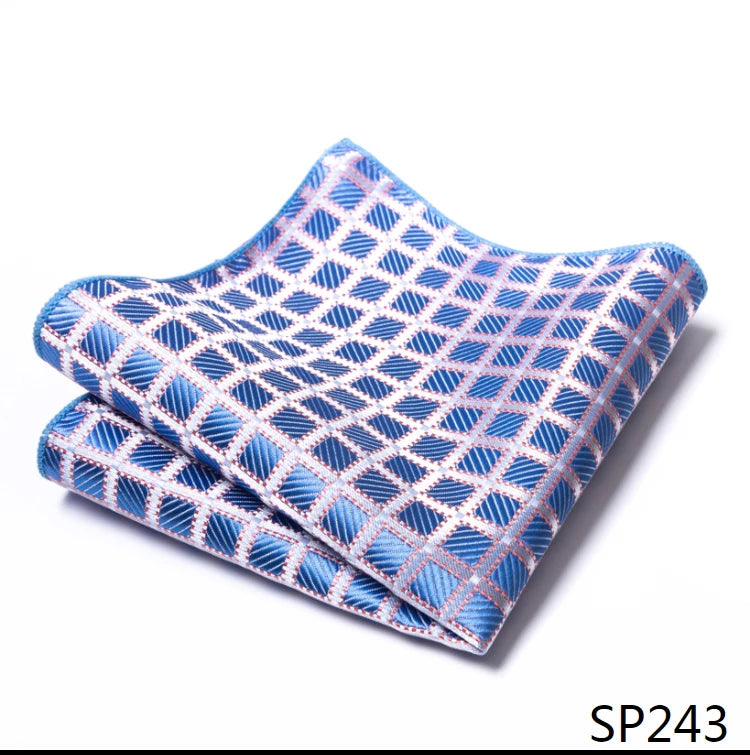 Vangise Brand Newest style  Silk Hanky Man Floral Gray Fit Business lover's day Pocket Square Handkerchiefs