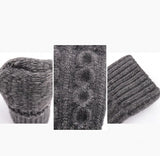 Thicken Wool Fingerless Knitted Gloves Men/Women Warm Stretch Elastic Solid Winter Outdoor Half Finger Gloves Cycling accessory