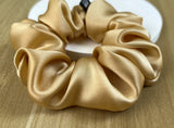 100% Mulberry Silk Hair Scrunchies Elastic Rubber Band Hair Ties Big Large Gum Ropes Ponytail Holders for Women Girls 19 Momme