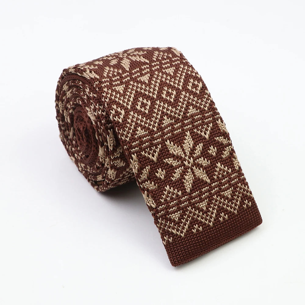 Cravates classiques en tricot pour hommes, cravates décontractées, à pois, à carreaux, pour loisirs, chaudes, pour affaires, mariage, largeur 6 cm