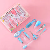 Kit de soins quotidiens pour nouveau-né, 10 pièces, brosse de toilettage pour bébé, peigne, coupe-ongles sûr, cadeau pour bébé